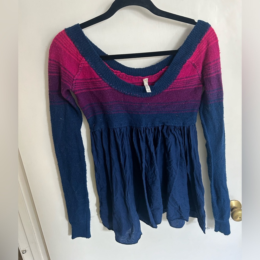 Vintage Free People Off the Shoulder Small Sweater top